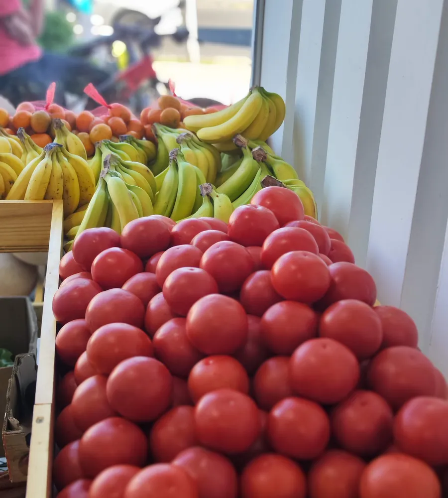 Plátanos y fruta tropical